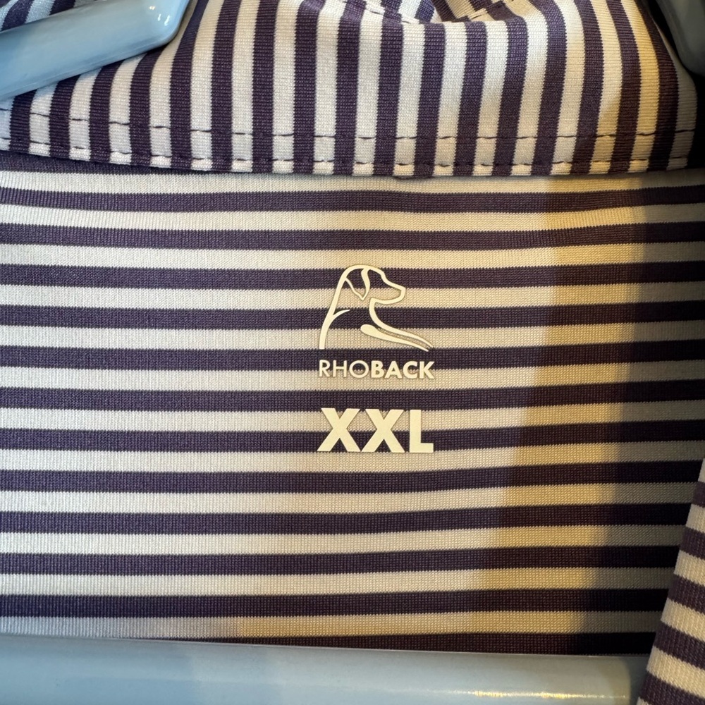 Rhoback Striped Polo - XXL - Heather Purple - Picture 3 of 3